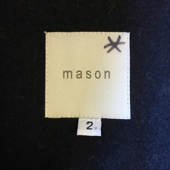 MASON black wool asymmetrical coat - Picture 7 of 9